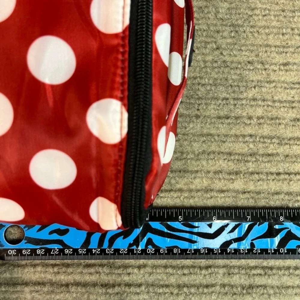 Lug Red White Polka Dot Cosmetic Bag Travel Toiletry Makeup Organizer Pouch